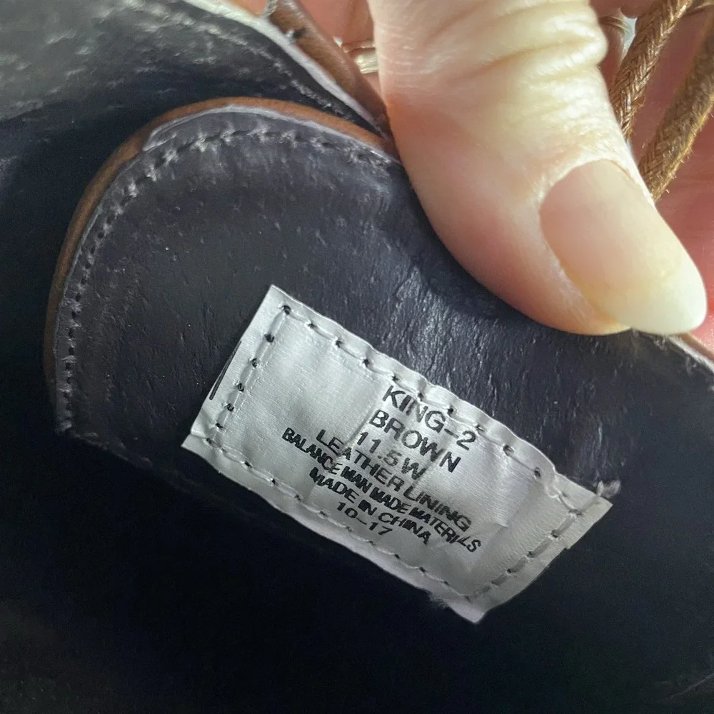 Men's BRAVO King 2‎ Wingtip Dress Shoes Sz.11.5W Brown Leather PROM WEDDING